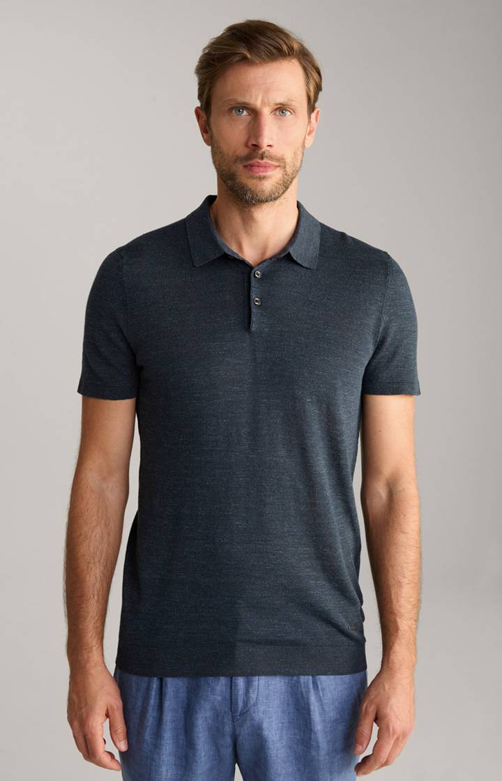Joop Leinenmix-Poloshirt Malioso in Navy