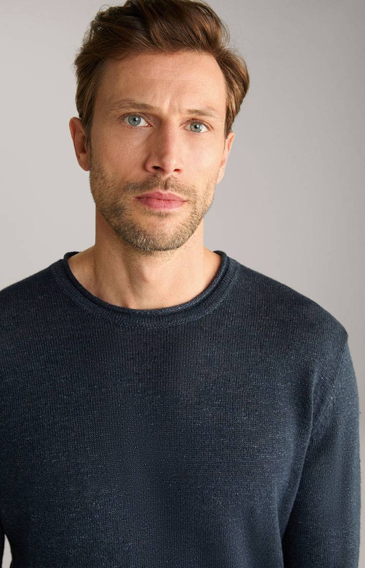 Joop Leinenmix-Pullover Mendor In Navy