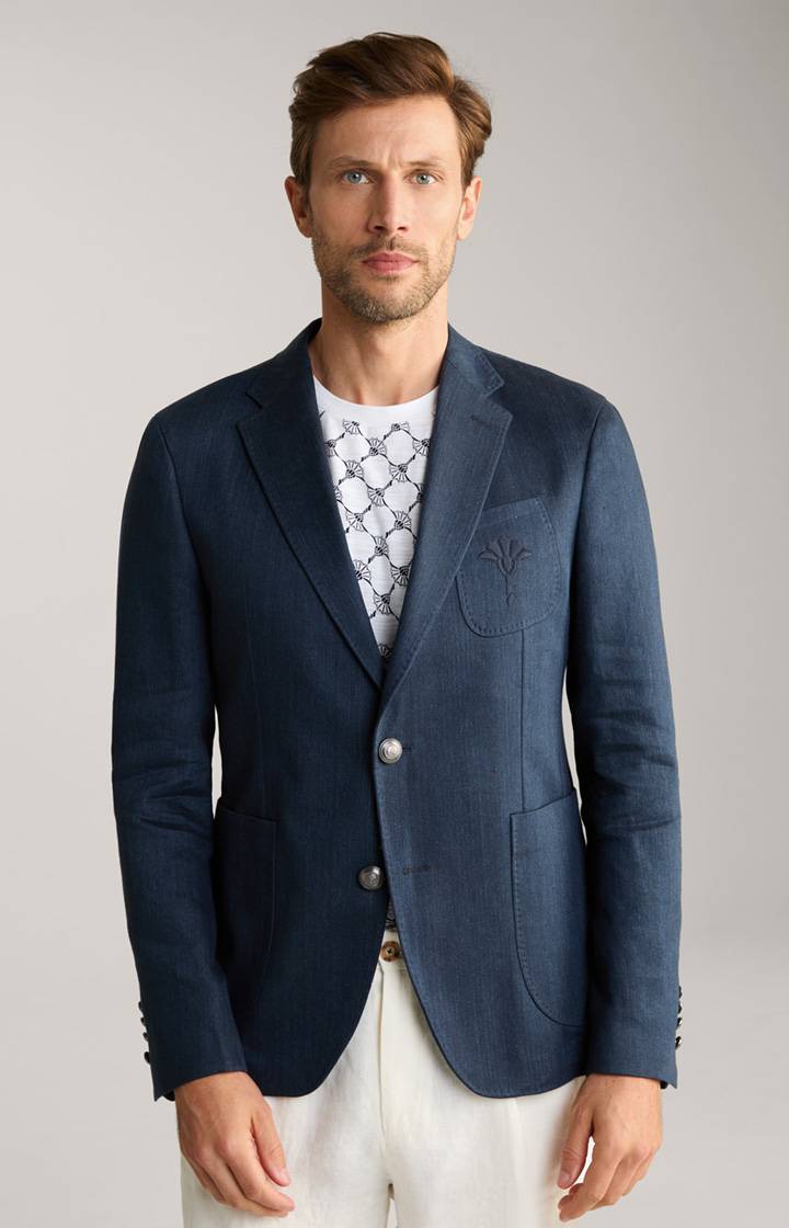 Joop Leinenmix-Sakko Heathrow in Denim Blue