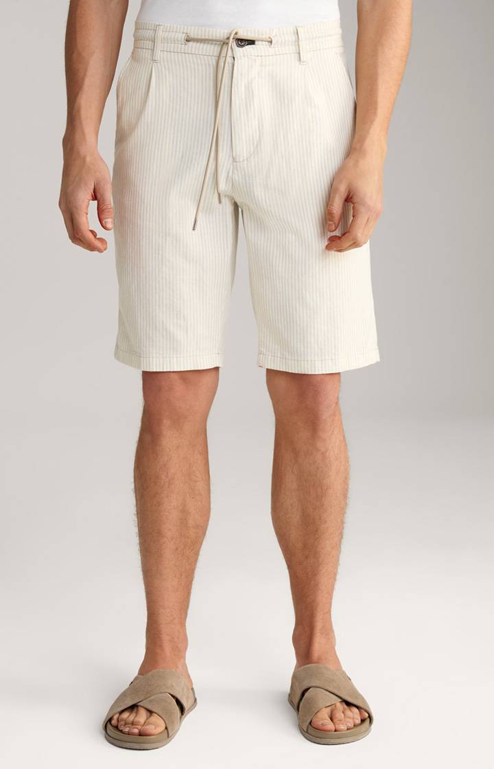Joop Leinenmix-Shorts Ruby in Beige gestreift