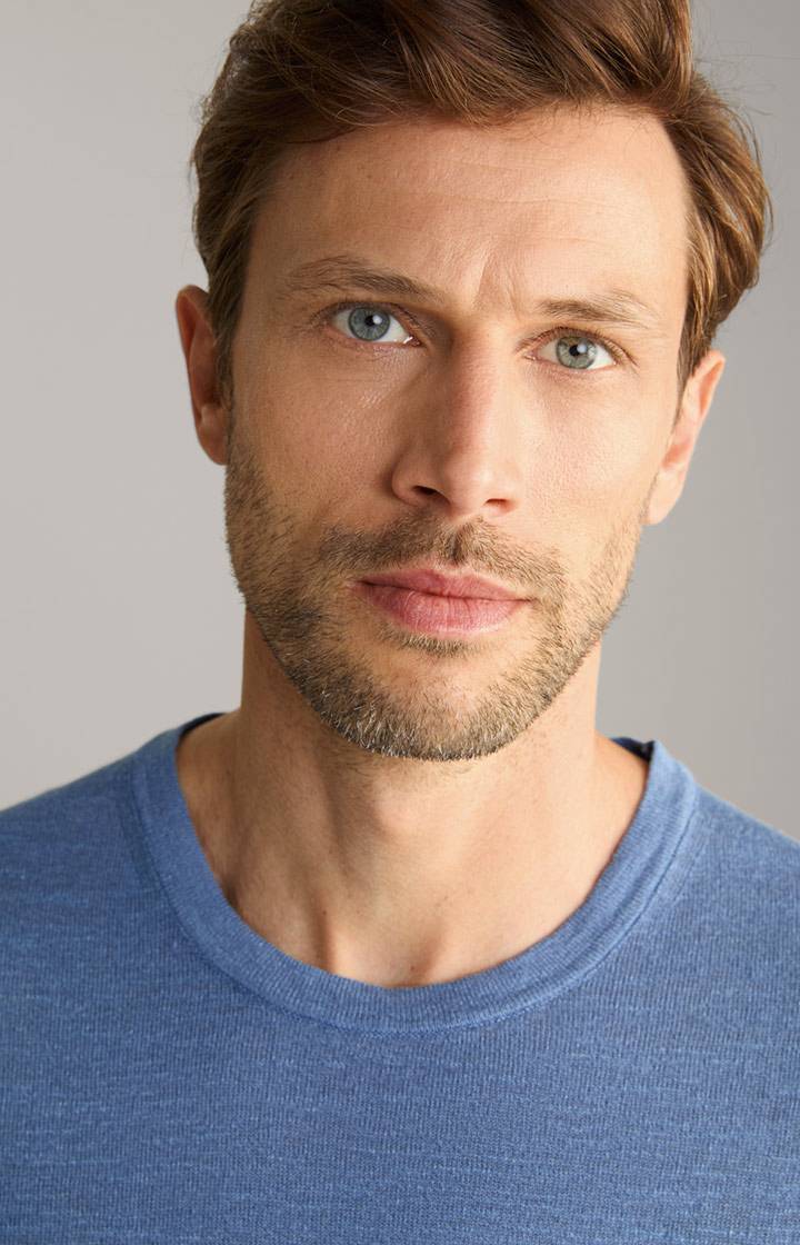 Joop Leinenmix-T-Shirt Maroso In Blau