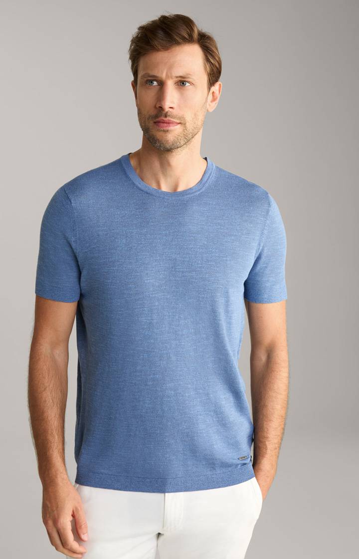 Joop Leinenmix-T-Shirt Maroso in Blau