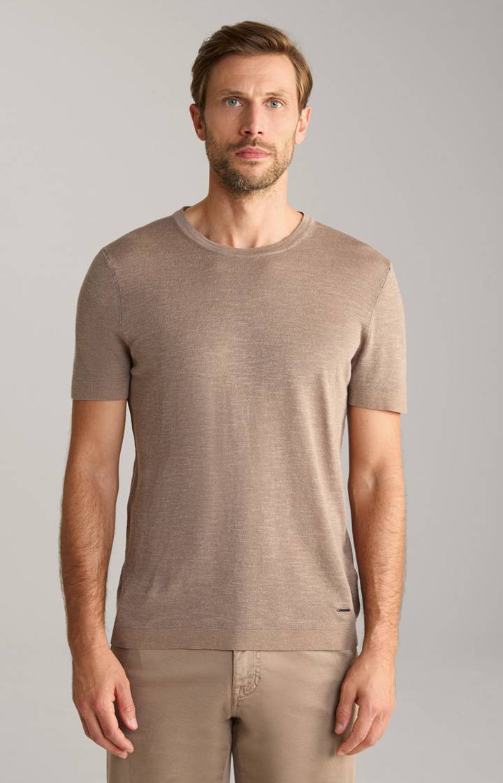 Joop Leinenmix-T-Shirt Maroso in Braun