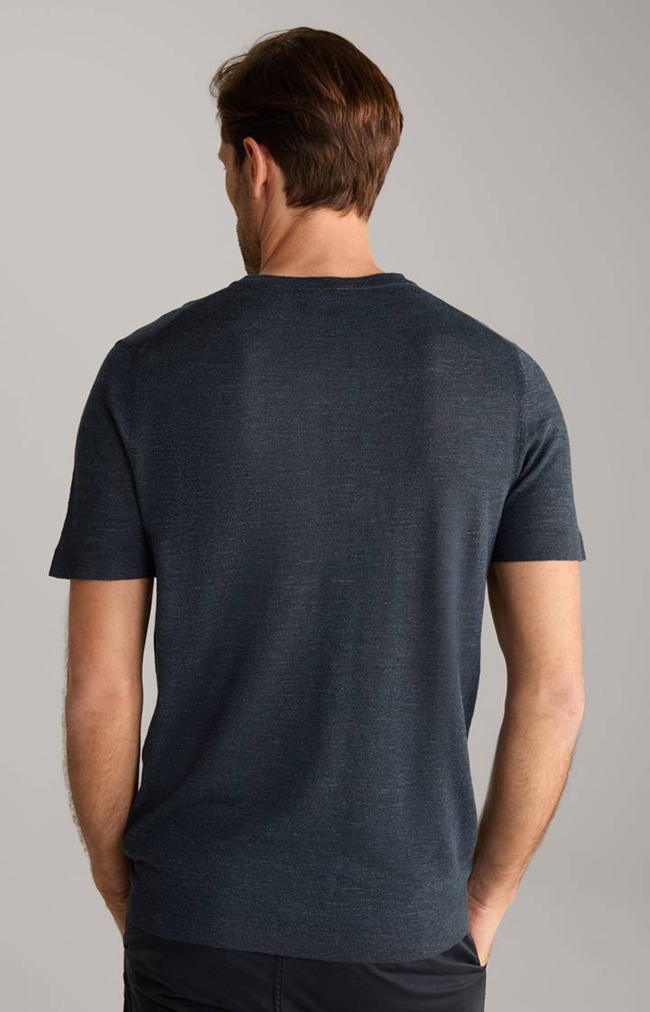 Joop Leinenmix-T-Shirt Maroso In Dunkelblau