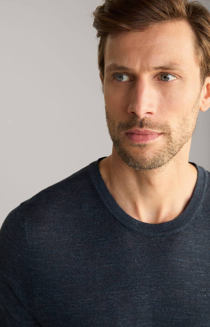 Joop Leinenmix-T-Shirt Maroso In Dunkelblau