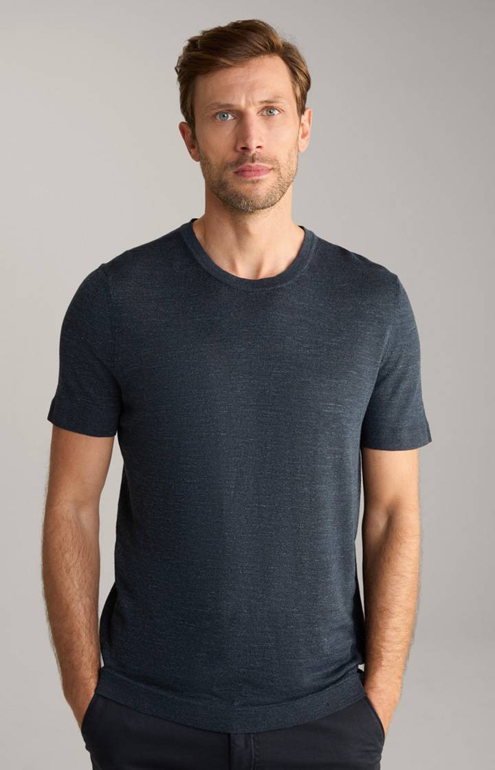 Joop Leinenmix-T-Shirt Maroso in Dunkelblau