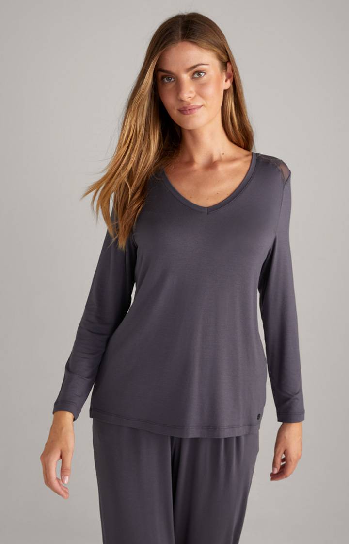 Joop Lounge-Longsleeve in Anthrazit