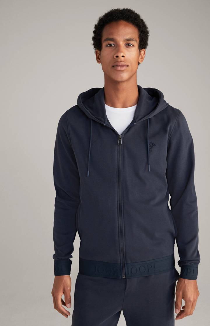 Joop Loungewear Hoodie Sweatjacke in Dunkelblau