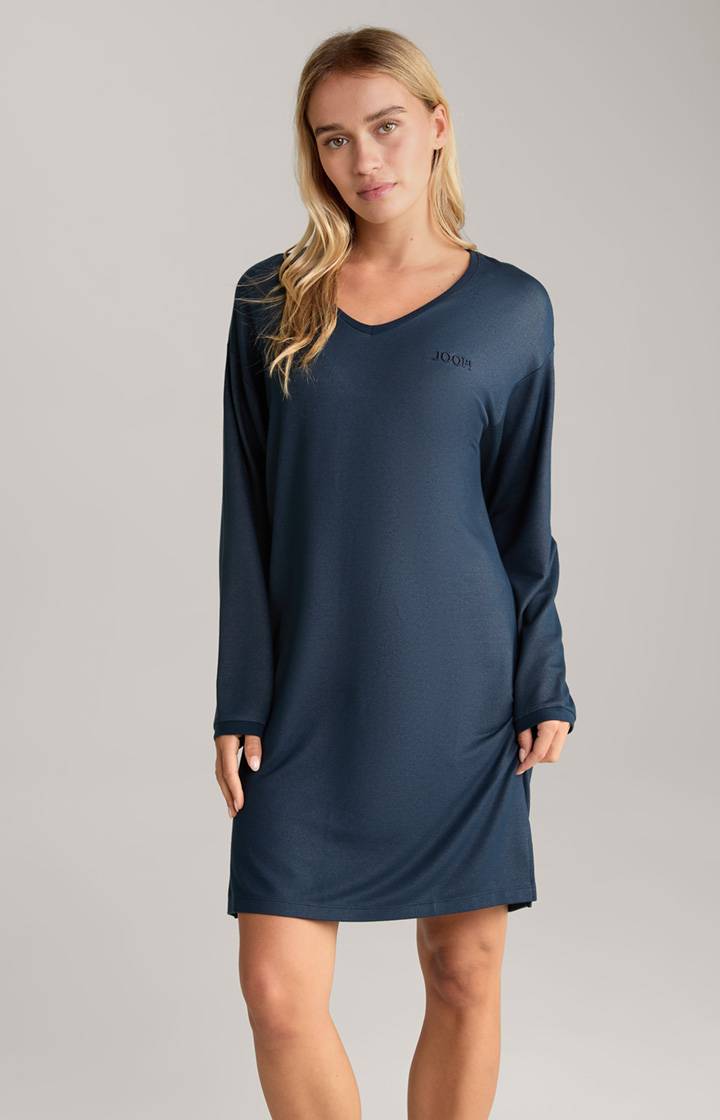 Joop Loungewear Longshirt in Midnight Blue meliert