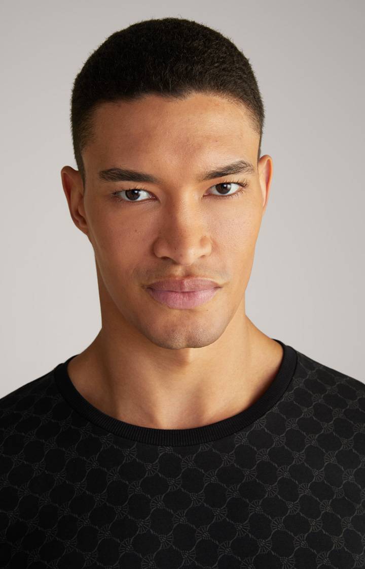 Joop Loungewear Longsleeve In Schwarz Gemustert