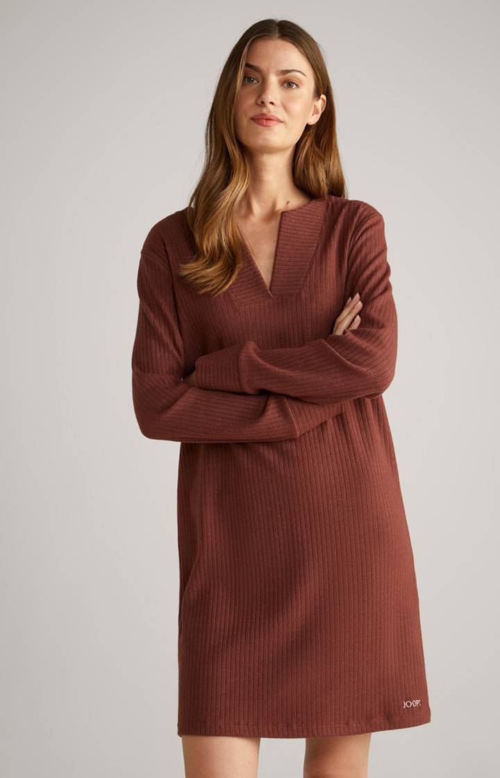Joop Loungewear Ripp-Longshirt in Coffee