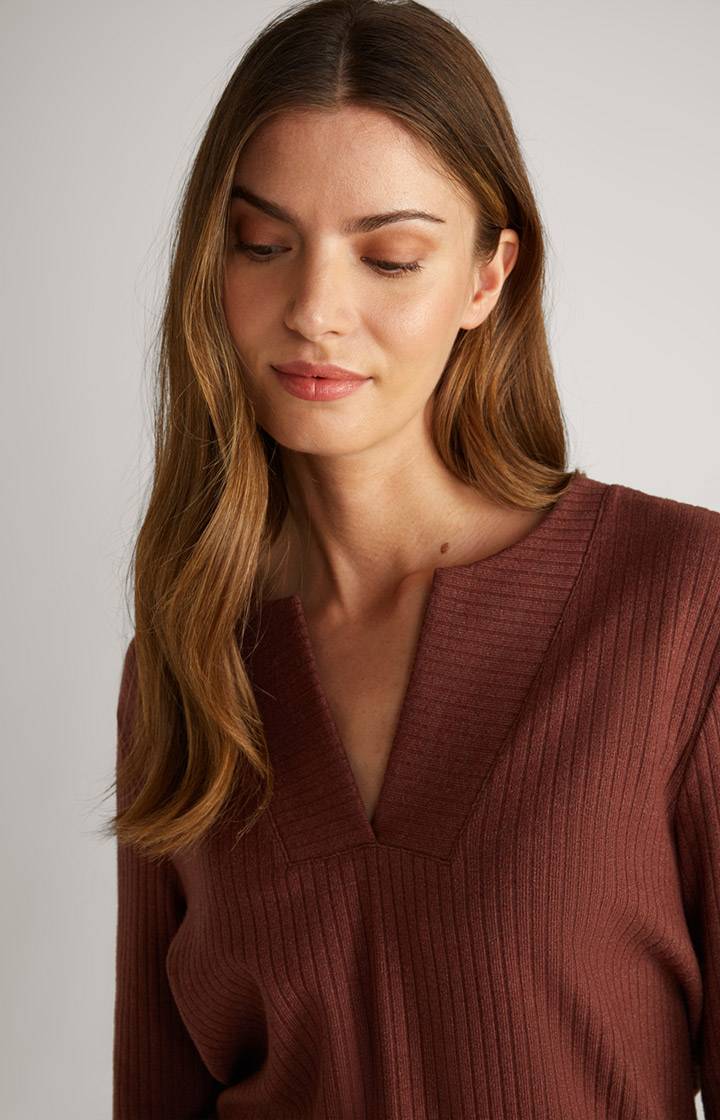 Joop Loungewear Ripp-Longsleeve In Coffee