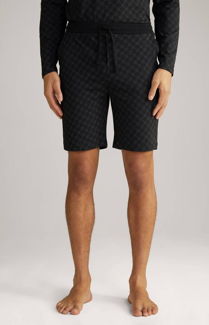 Joop Loungewear Shorts in Schwarz gemustert