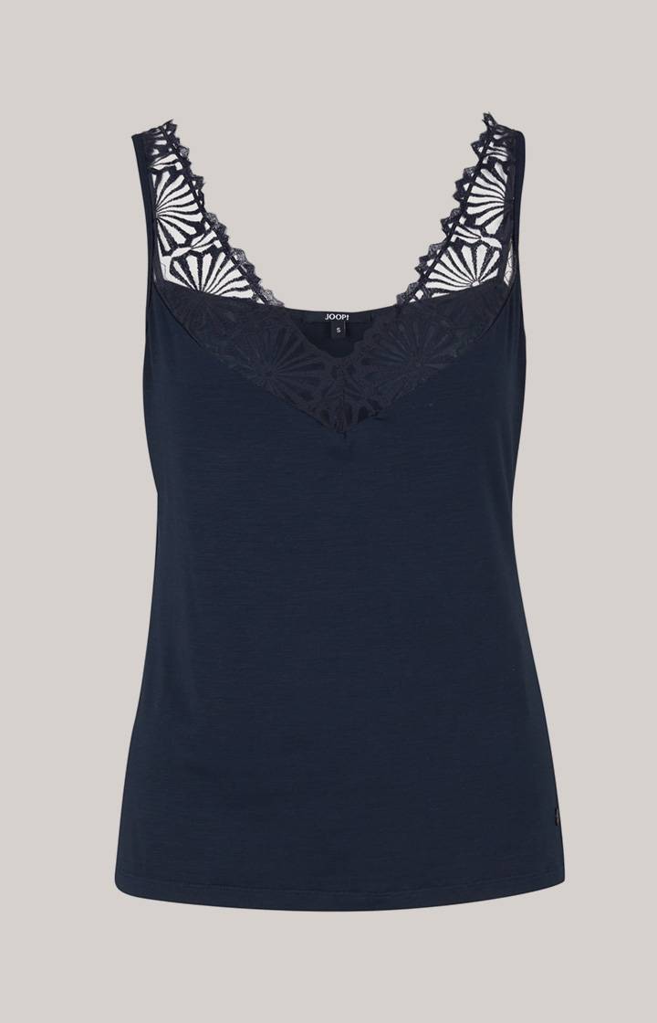 Joop Loungewear Spitzen-Top In Midnight
