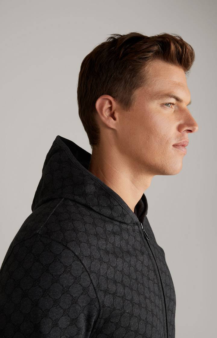 Joop Loungewear Sweatjacke In Anthrazit Meliert