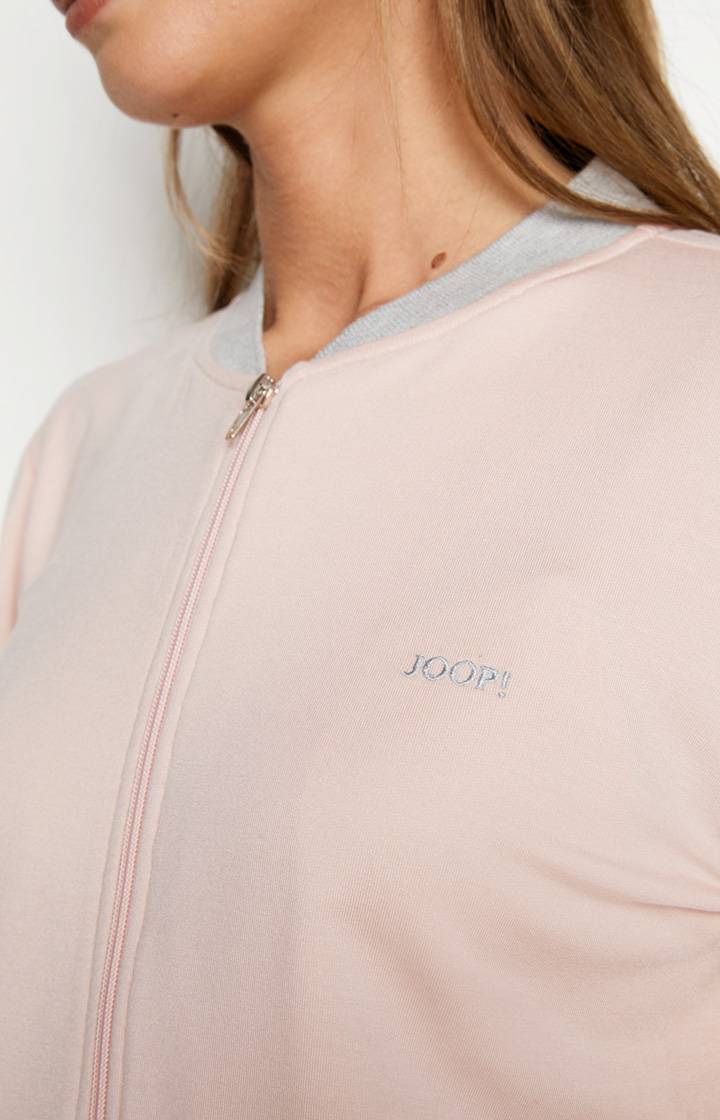 Joop Loungewear Sweatjacke In Rosa/Grau Meliert