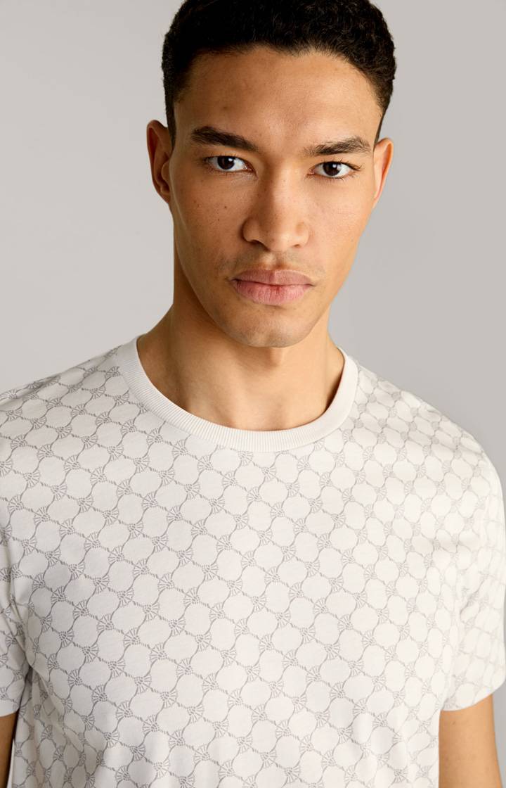 Joop Loungewear T-Shirt In Offwhite/Grau Gemustert