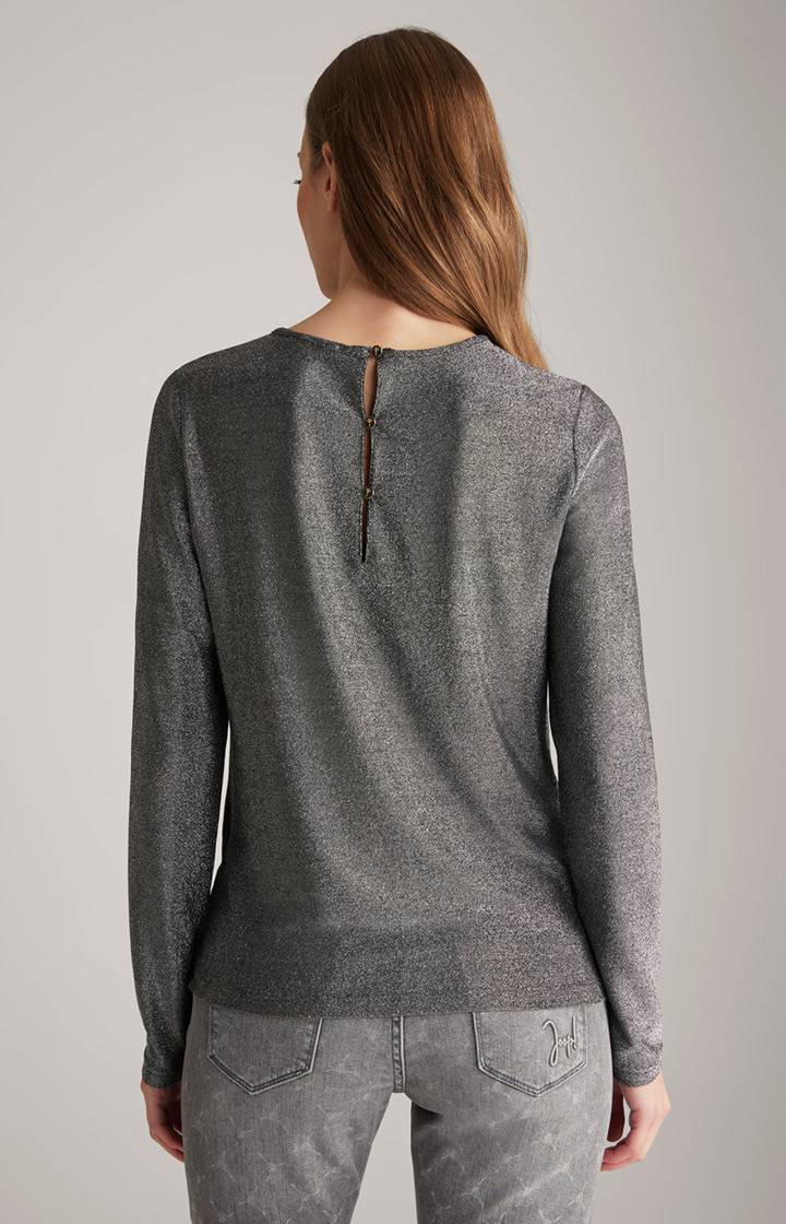 Joop Lurex-Blusenshirt In Grau-Glitzer