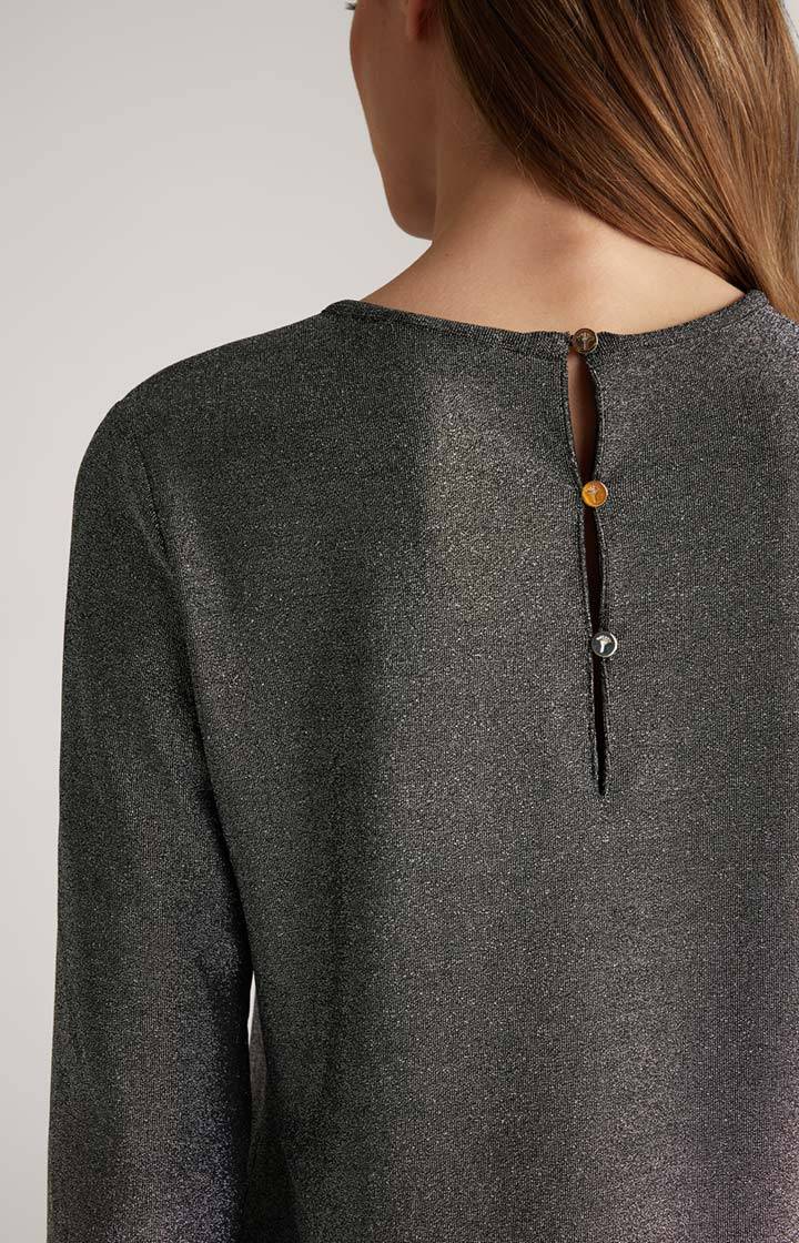 Joop Lurex-Blusenshirt In Grau-Glitzer