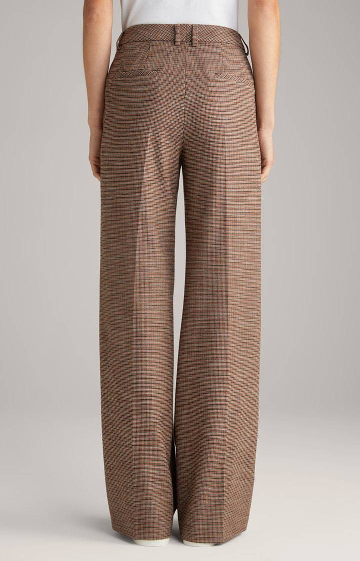 Joop Marlene-Hose In Orange/ Schwarz/ Beige Kariert