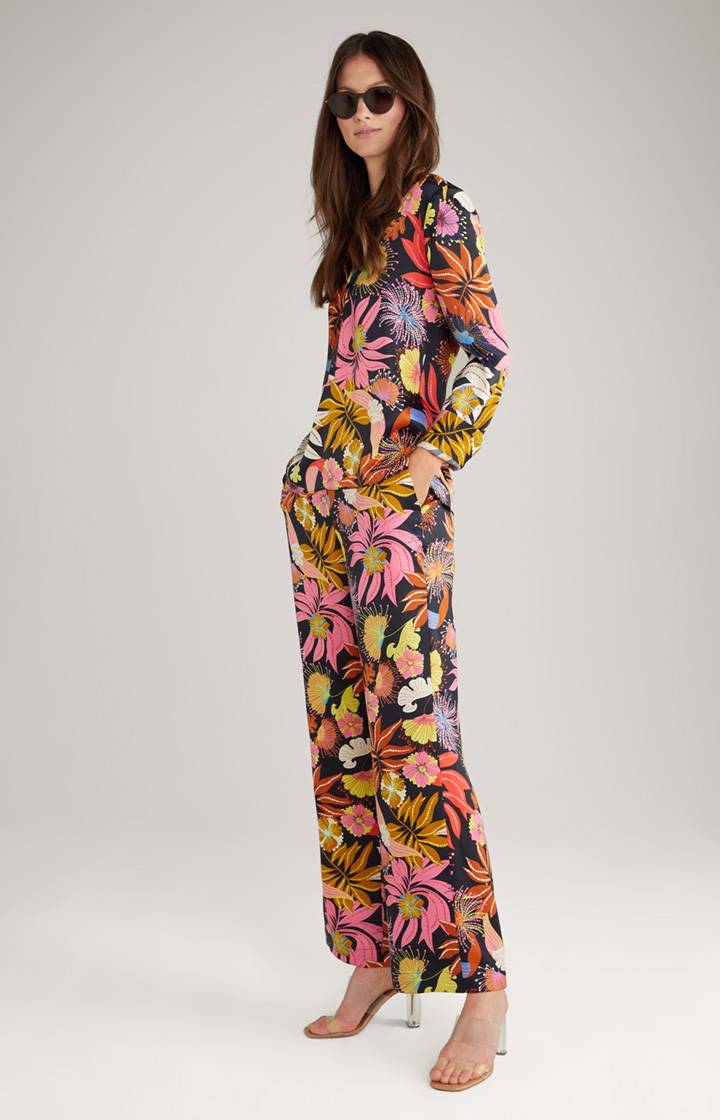 Joop Marlenehose In Schwarz/Rot/Gelb/Rosa