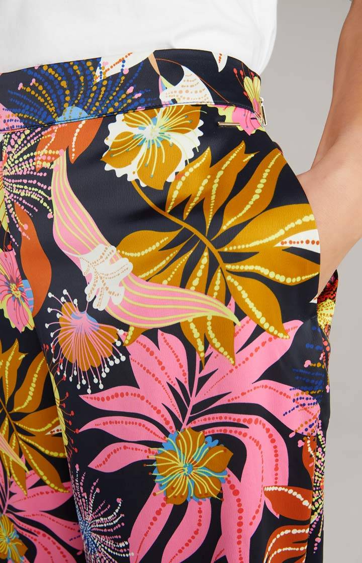 Joop Marlenehose In Schwarz/Rot/Gelb/Rosa