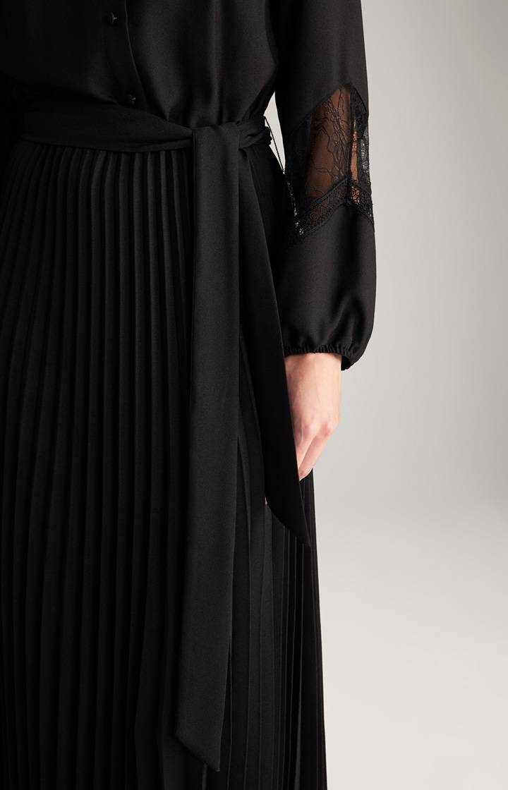 Joop Maxi Crêpe-Kleid In Schwarz