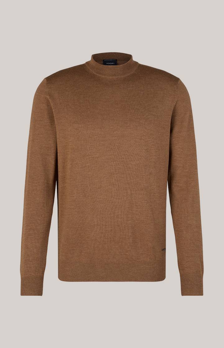 Joop Merinowoll-Pullover Davide in Dunkelbeige