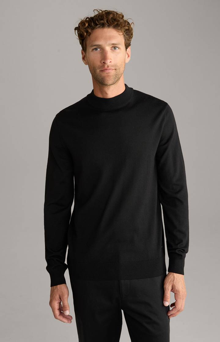 Joop Merinowoll-Pullover Davide in Schwarz