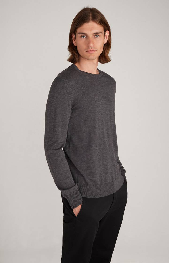 Joop Merinowoll-Pullover Denny in Anthrazit