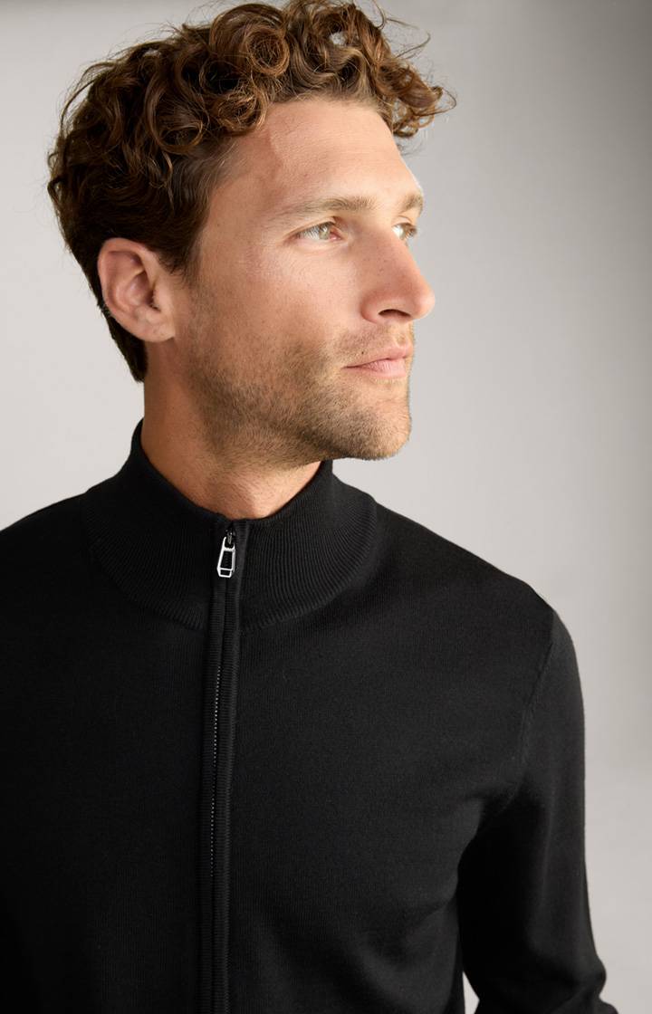 Joop Merinowoll-Strickjacke Davis In Schwarz