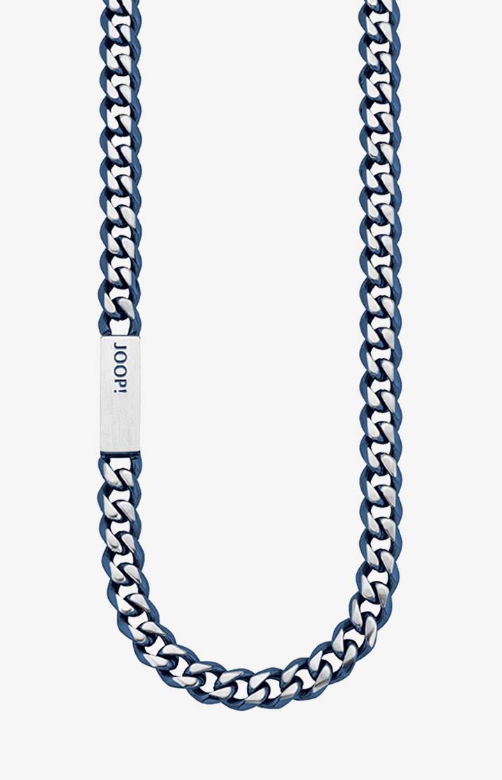 Joop Panzer-Halskette in Silber/Blau