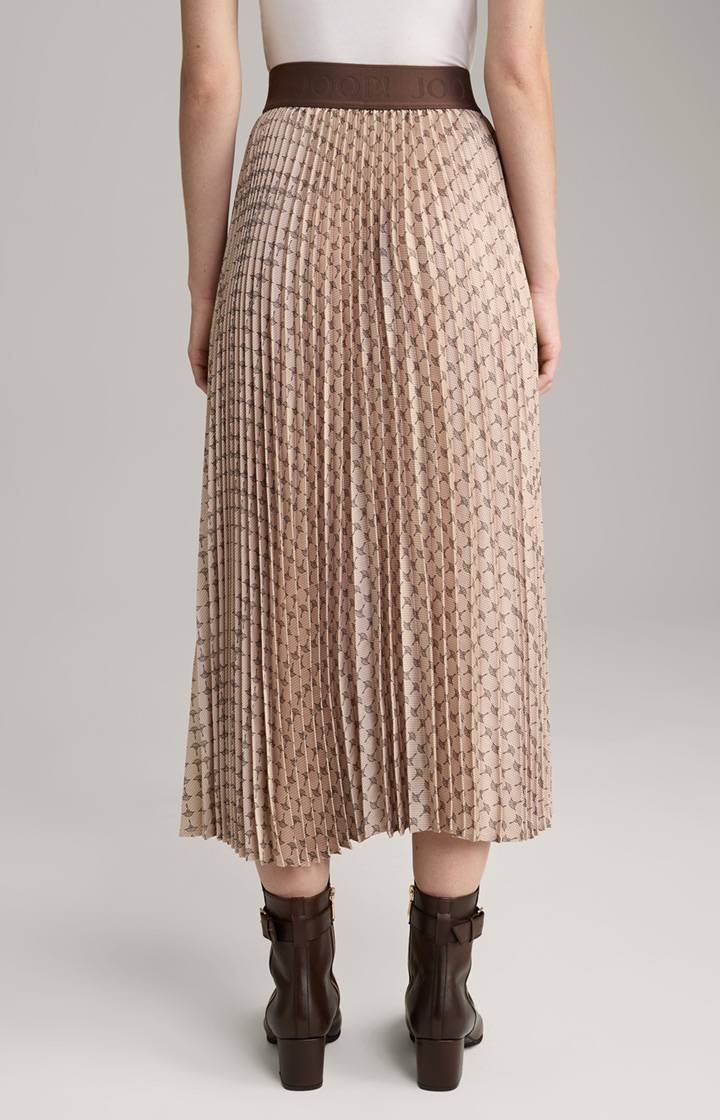 Joop Plissee-Rock In Beige Gemustert