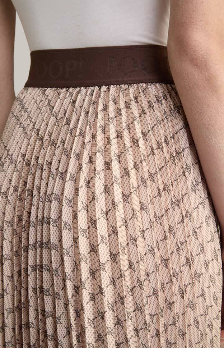 Joop Plissee-Rock In Beige Gemustert