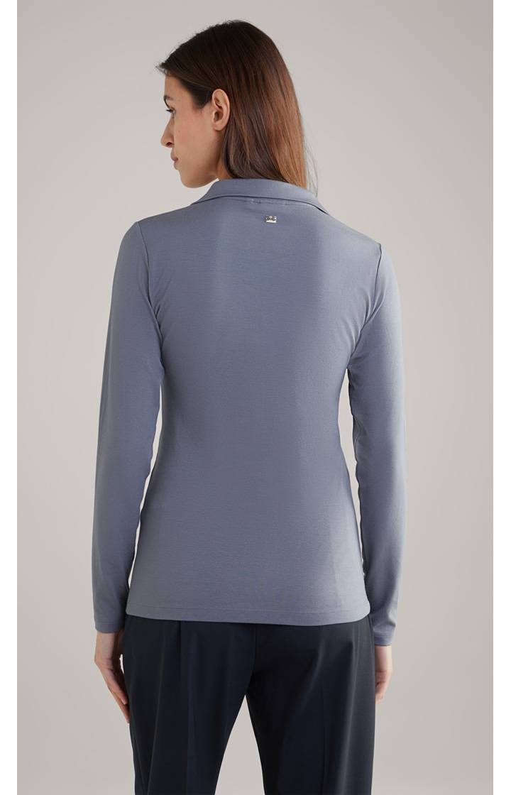Joop Polo-Longsleeve In Grau