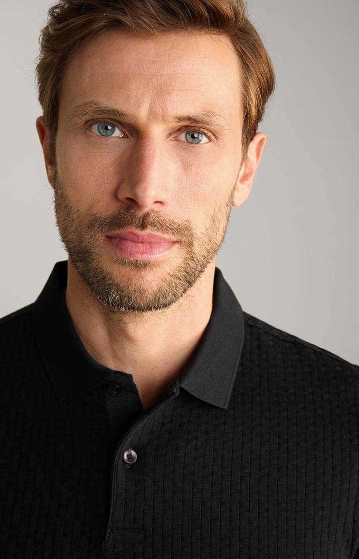 Joop Poloshirt Boris In Schwarz Strukturiert