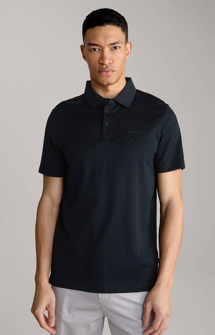 Joop Poloshirt Pacey in Schwarz strukturiert
