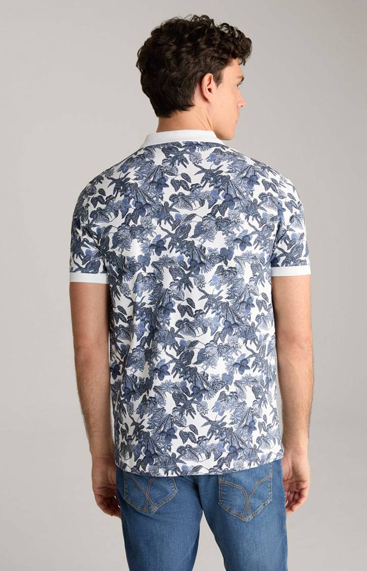 Joop Poloshirt Perez In Blau/Weiß Gemustert