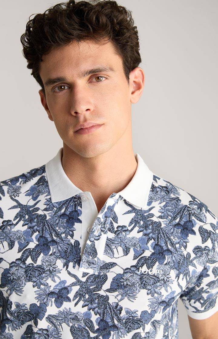 Joop Poloshirt Perez In Blau/Weiß Gemustert