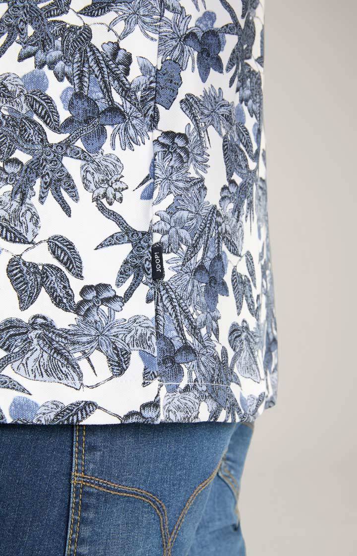 Joop Poloshirt Perez In Blau/Weiß Gemustert