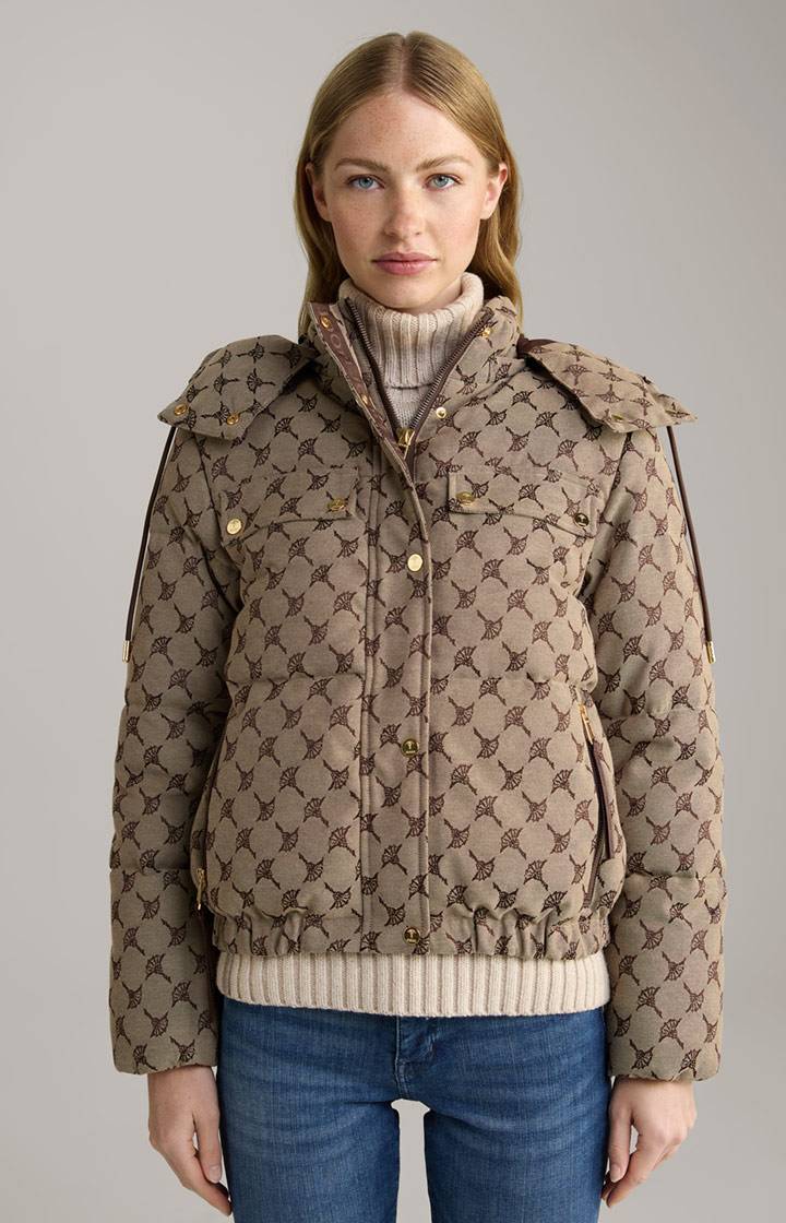 Joop Pufferjacke in Hellbraun gemustert