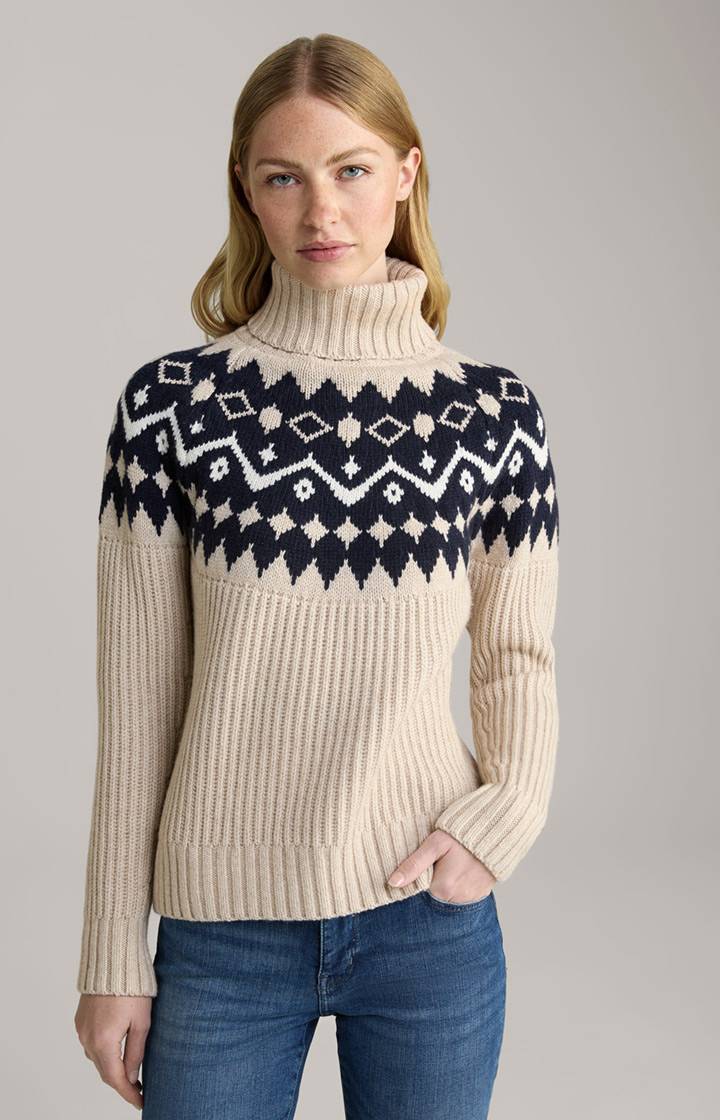 Joop Pullover in Beige/Navy