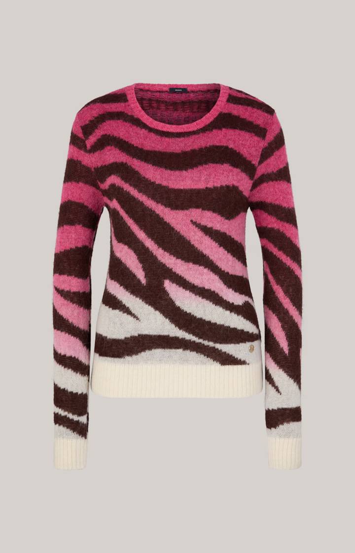 Joop Pullover In Pink/Braun/Creme Gemustert