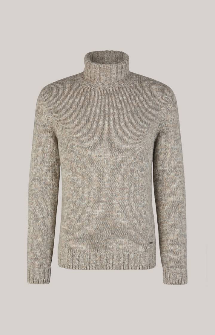 Joop Rollkragen-Pullover Valtino in Beige/Grau