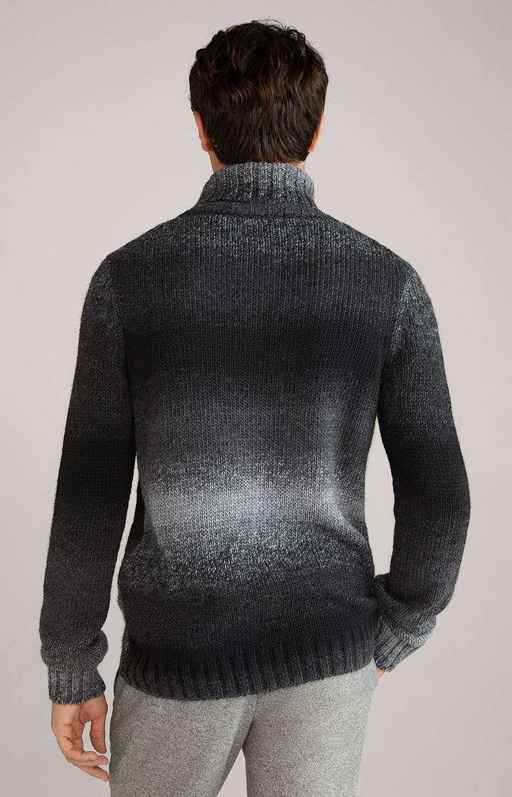 Joop Rollkragenpullover Bores In Schwarz Meliert