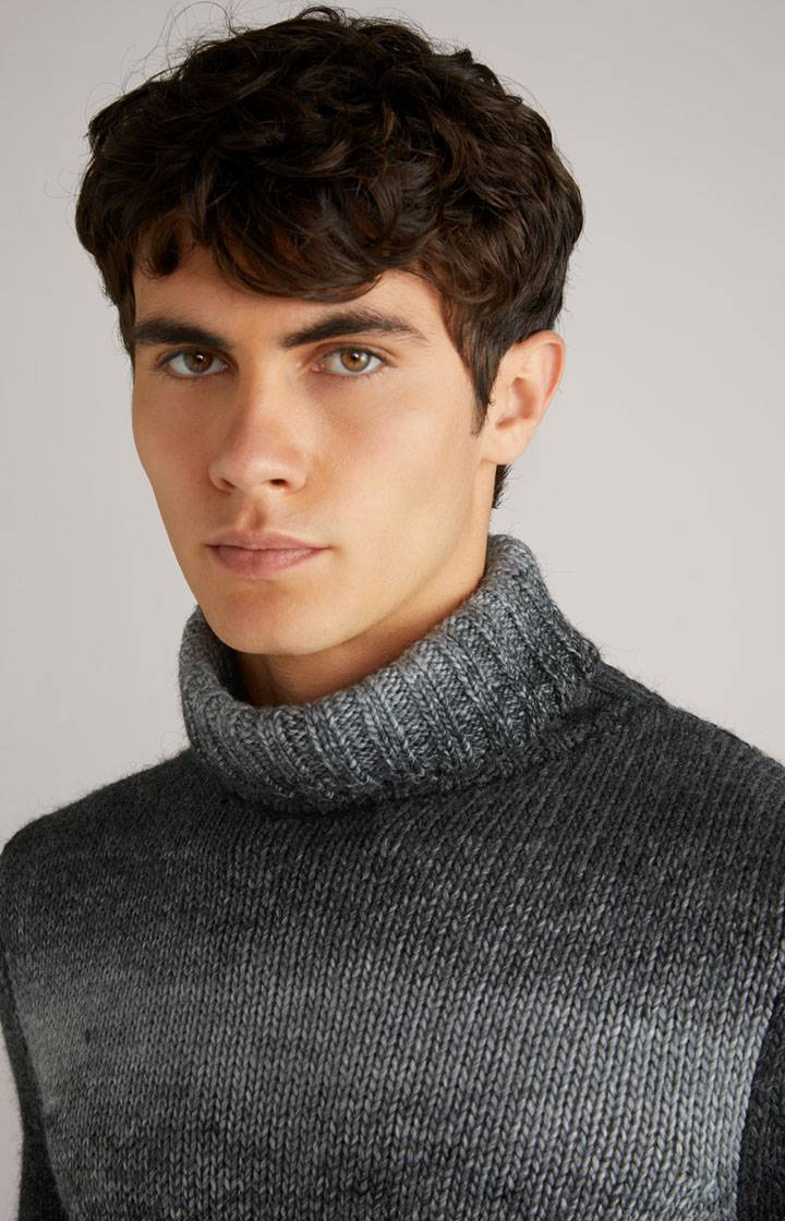 Joop Rollkragenpullover Bores In Schwarz Meliert