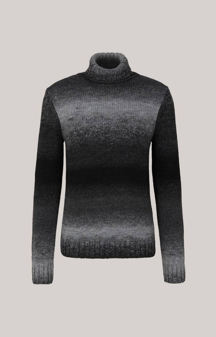 Joop Rollkragenpullover Bores In Schwarz Meliert