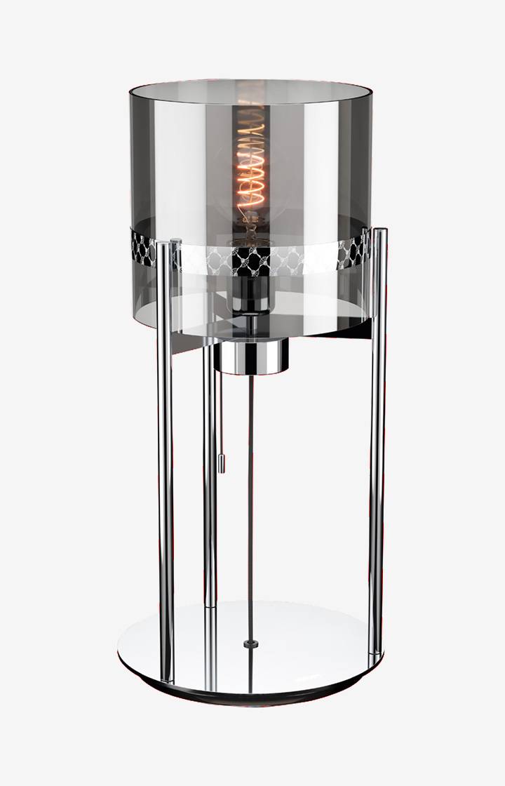 Joop JOOP! ROUND LIGHTS CHROME Tischleuchte, Fumé-Glas/Chrom