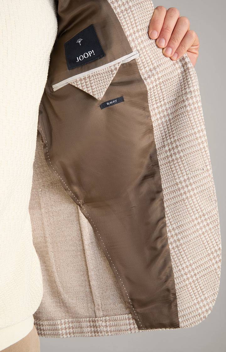 Joop Sakko Hoverest In Beige Kariert