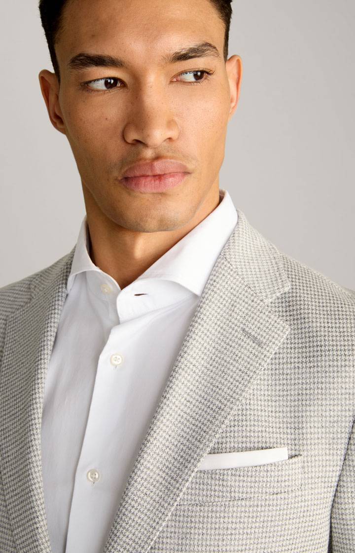 Joop Sakko Hoverest In Creme/Hellgrau Gemustert